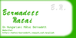 bernadett matai business card